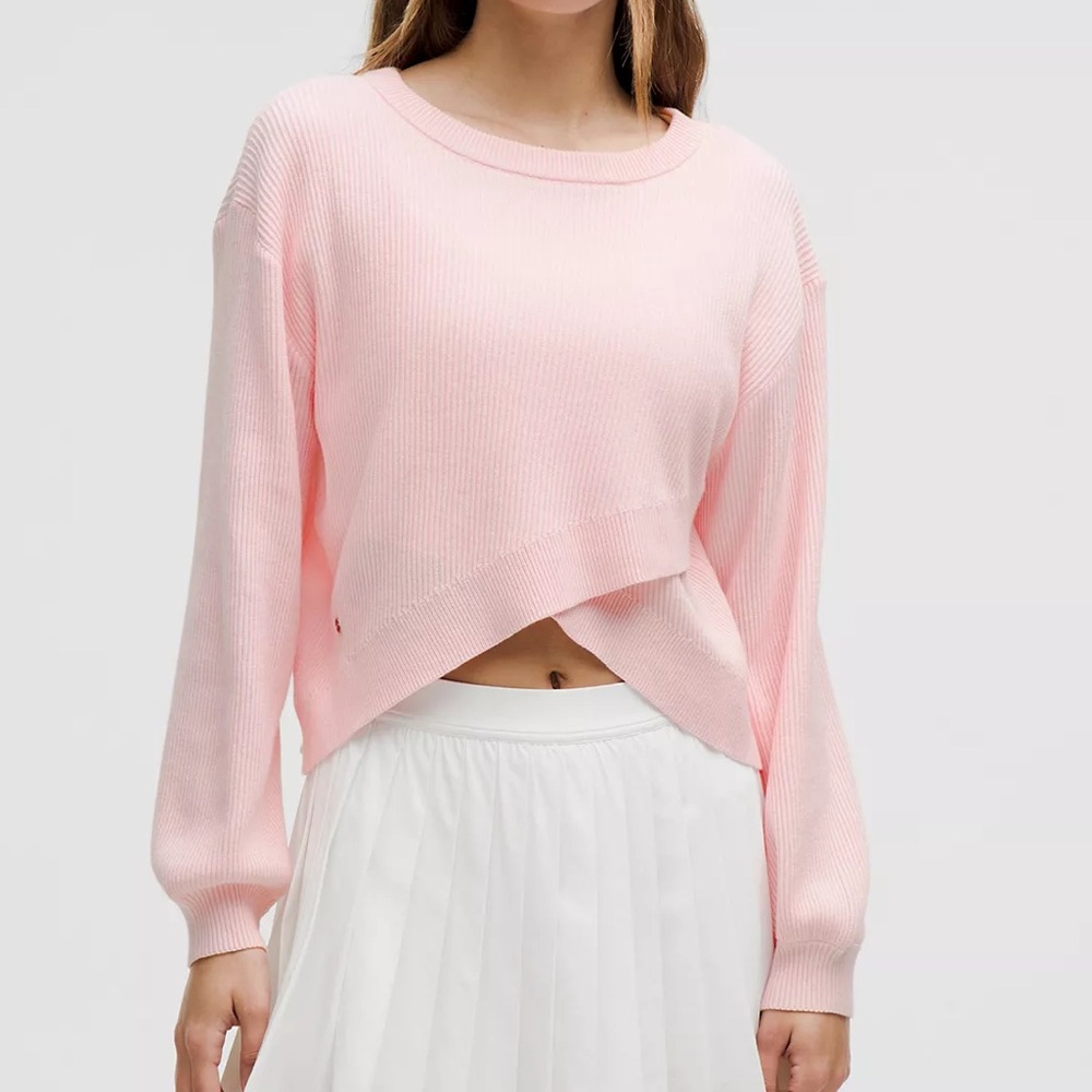 Lululemon Reversible Crossover Sweater in Strawberry Milkshake, Size S